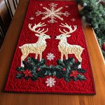 Snowbound Sleigh Quilted Table Runner