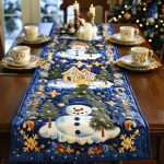 Snowman Magic Quilted Table Runner