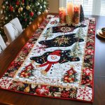 Snowy Smiles Quilted Table Runner