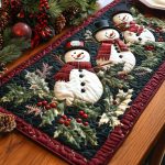 Snowy Smiles Quilted Table Runner
