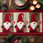 Snowy Gnomes Quilted Table Runner