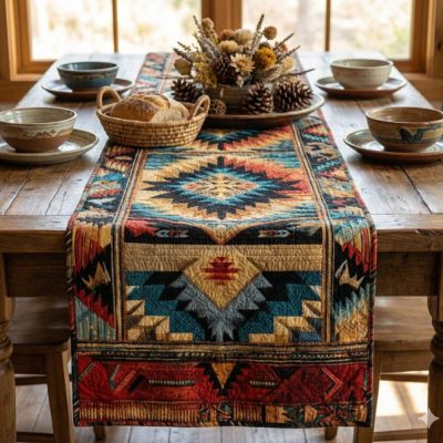Southwestern Starburst Quilted Table Runner