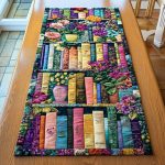 Spacious Bookshelf Quilted Table Runner