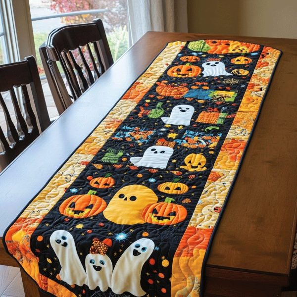 Spooky Season Halloween Quilted Table Runner