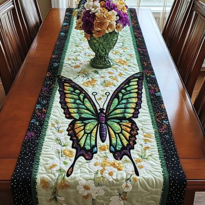 Spring Blossom Quilted Table Runner