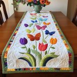 Spring Butterfly Meadow Quilted Table Runner