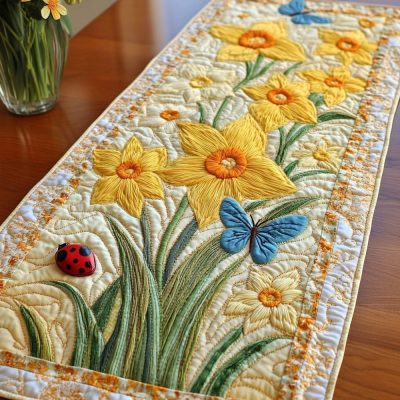 Spring Delight Quilted Table Runner
