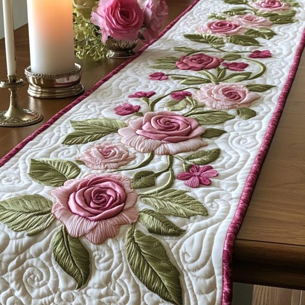 Spring Kiss Quilted Table Runner
