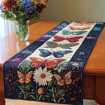 Spring Meadow Delight Quilted Table Runner