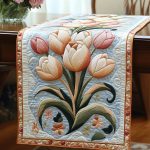Spring Tulip Garden Quilted Table Runner
