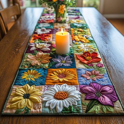Springtime Essence Quilted Table Runner