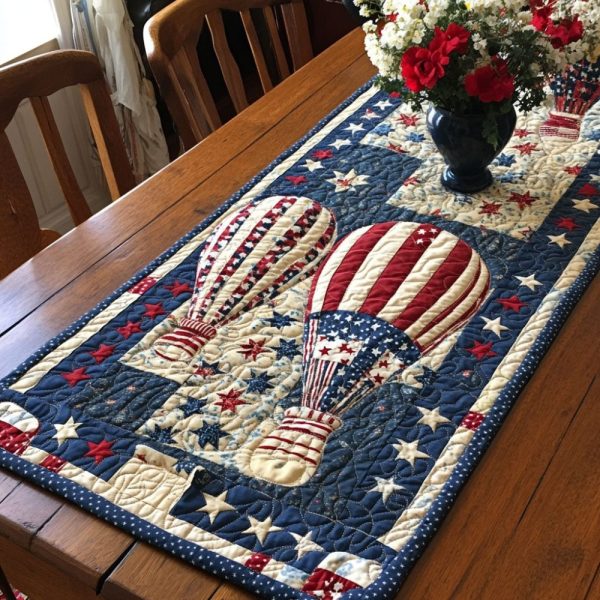 Star-Spangled Journey Quilted Table Runner