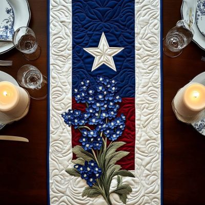 Star Blossom Quilted Table Runner