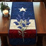 Star Flowers Quilted Table Runner