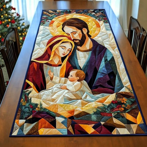 Star Of Bethlehem Quilted Table Runner