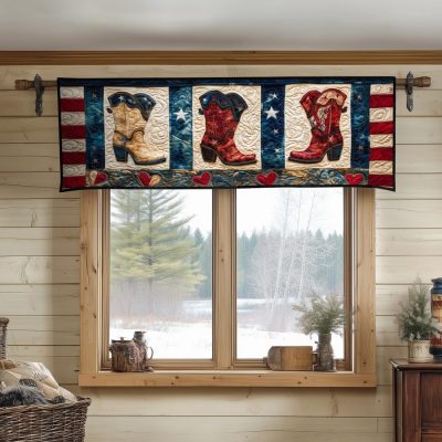 Stars Boots Honor Quilted Valance