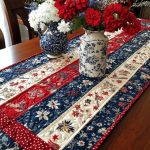 Stars And Petals Quilted Table Runner