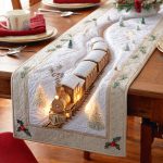 Steam Train Christmas Quilted Table Runner