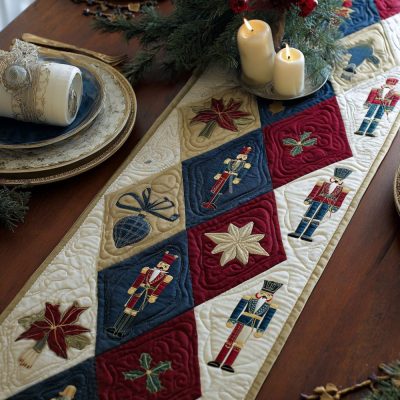 Sugarplum Patchwork Quilted Table Runner