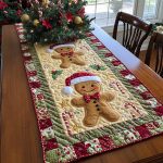 Sugary Ginger Wonderland Quilted Table Runner