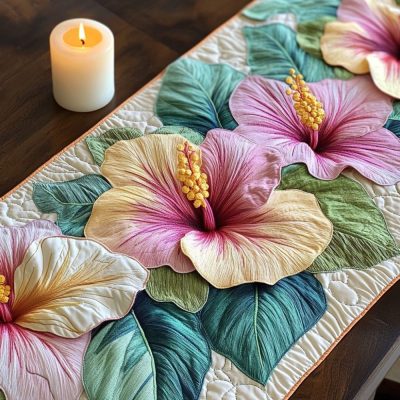Summer Flora Quilted Table Runner