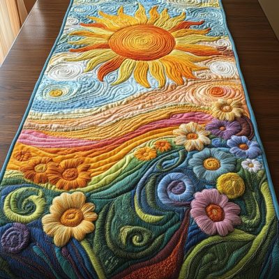 Sunflower Dreams Quilted Table Runner