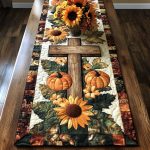Sunflower Grace Quilted Table Runner