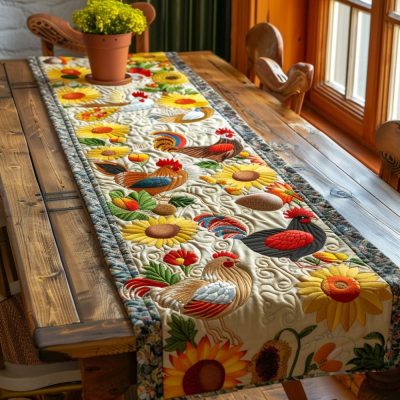 Sunny Farmhouse Quilted Table Runner