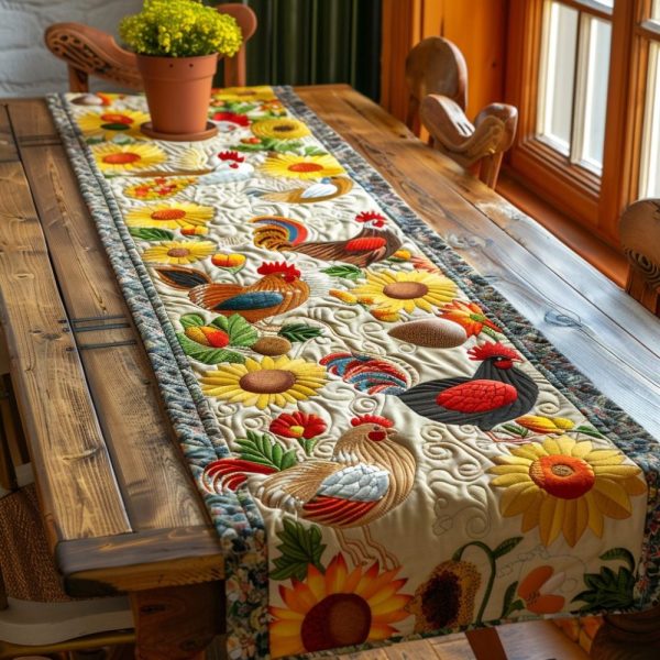 Sunny Farmhouse Quilted Table Runner