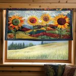 Sunny Bloom Drift Quilted Valance