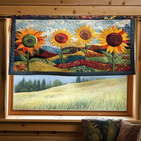 Sunny Bloom Drift Quilted Valance