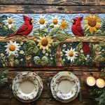 Sunny Cardinal Quilted Table Runner