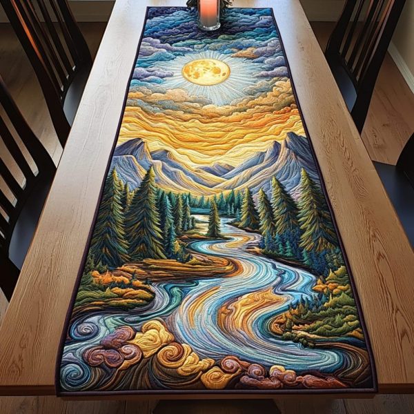 Sunset Cascade Quilted Table Runner