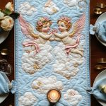 Sweet Cherubs Quilted Table Runner