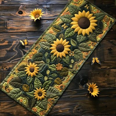 Sweet Sunflowers Quilted Table Runner