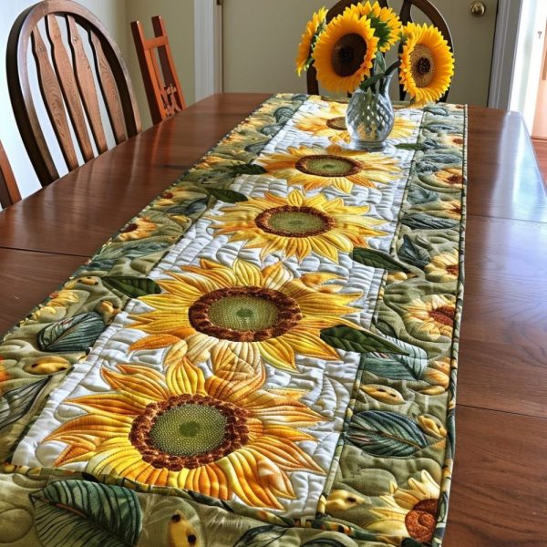 Sweet Sunflowers Quilted Table Runner