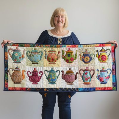 Tea Party Magic Quilted Table Runner