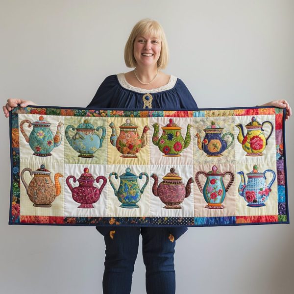 Tea Party Magic Quilted Table Runner