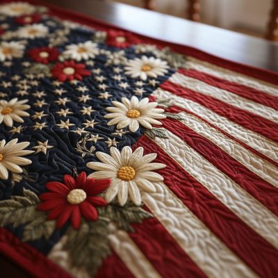 The Land Of The Free Quilted Table Runner