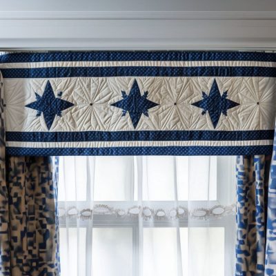 Timeless Cabin Chic Quilted Valance