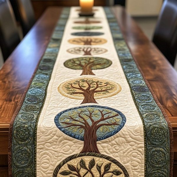 Timeless Grove Quilted Table Runner
