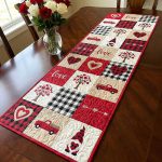 Timeless Hearts Quilted Table Runner