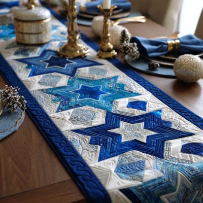 Timeless Star Quilted Table Runner