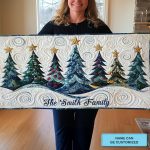 Tinsel Tree Trails Personalized Quilted Table