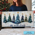 Tinsel Tree Trails Personalized Quilted Table