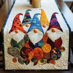 Tinsel Gnomes Quilted Table Runner