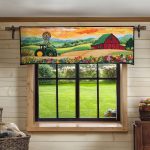 Tranquil Tractor Road Quilted Valance