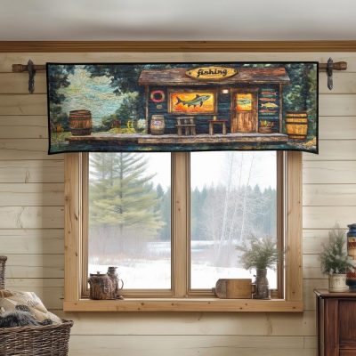 Tranquil Waters Quilted Valance