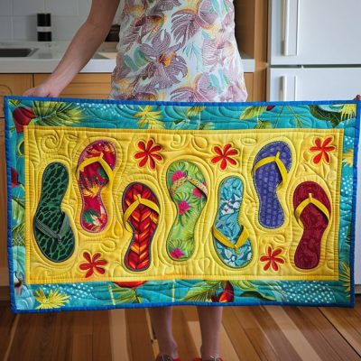 Tropical Vibes Quilted Table Runner