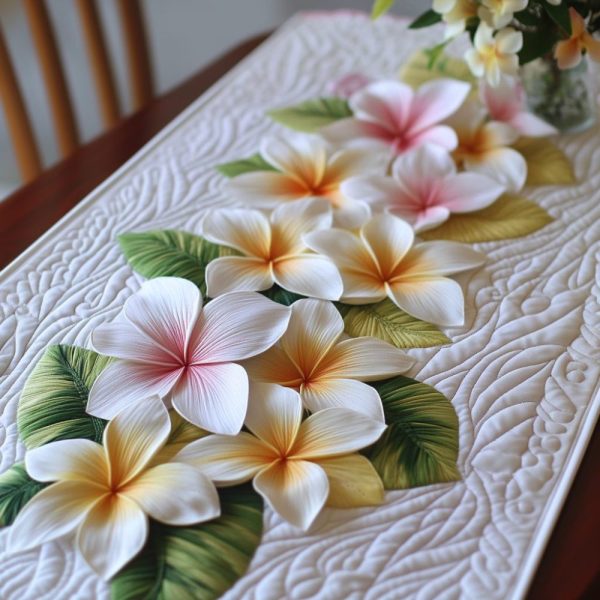 Tropical Elegance Quilted Table Runner